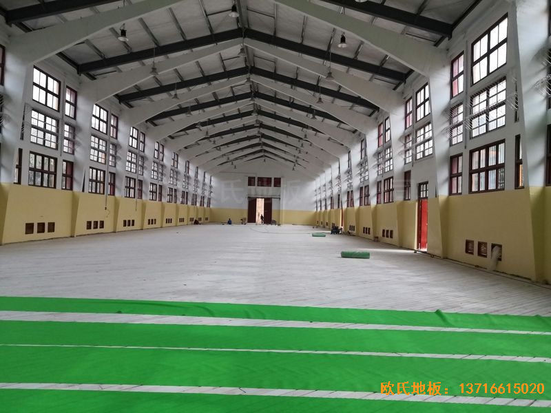 福建中国女排中国队训练基地排球场馆体育木地板铺设案例