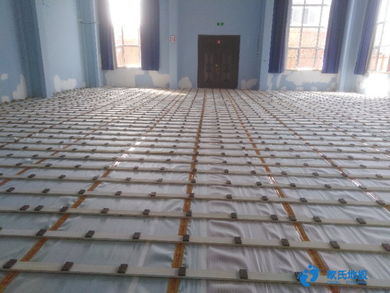 运动木地板施工平谷金通远健身中心
